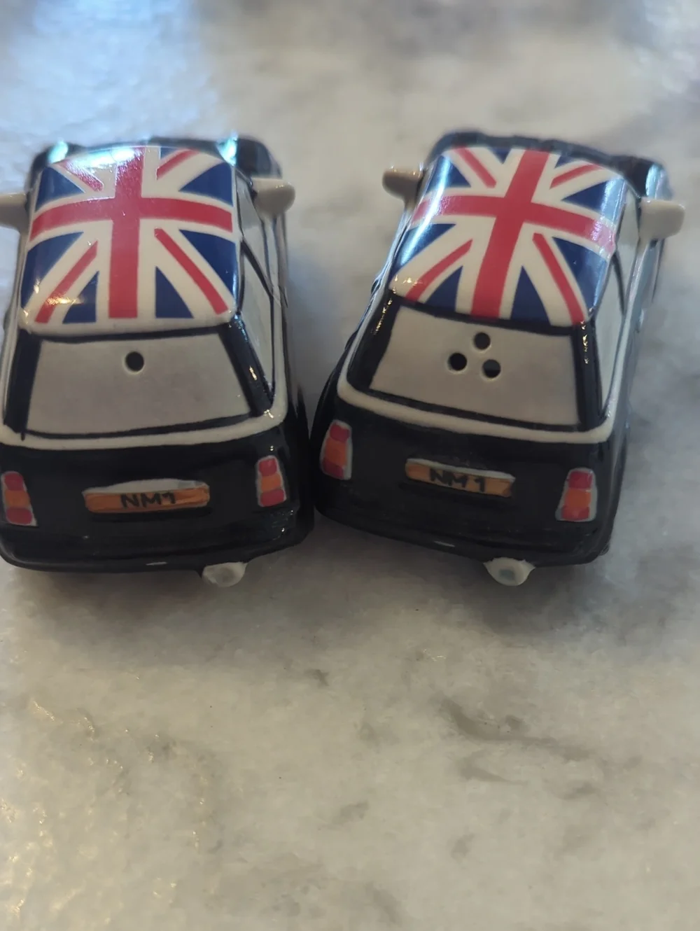 Union Jack Mini Cooper Salt and Pepper shakers